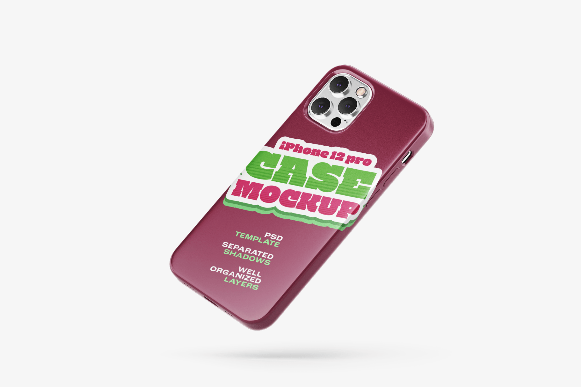 Мокап чехол для iphone 12 pro PSD