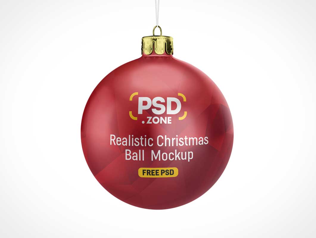 Мокап ёлочного шара PSD