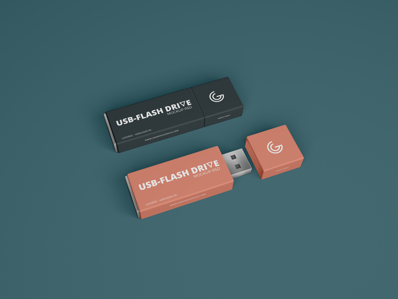 Мокап USB флешки PSD