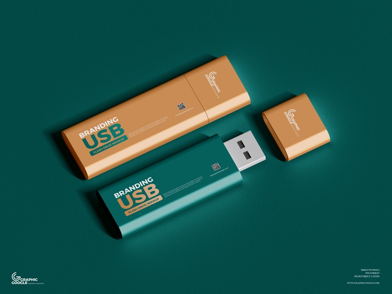 Мокап USB флешки PSD