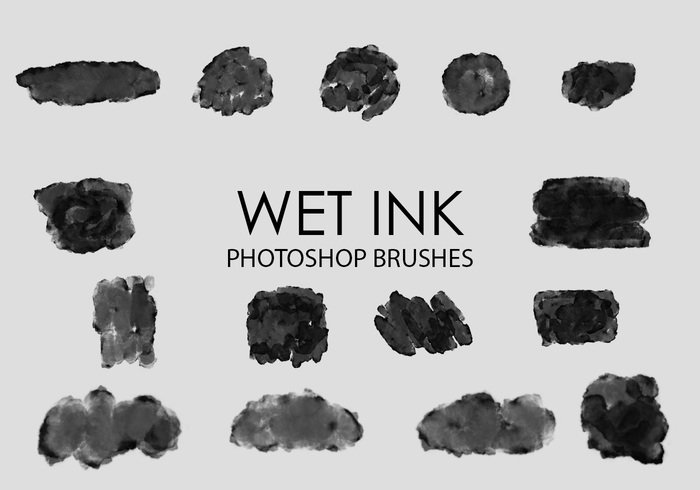 Кисти для Photoshop влажная тушь ABR