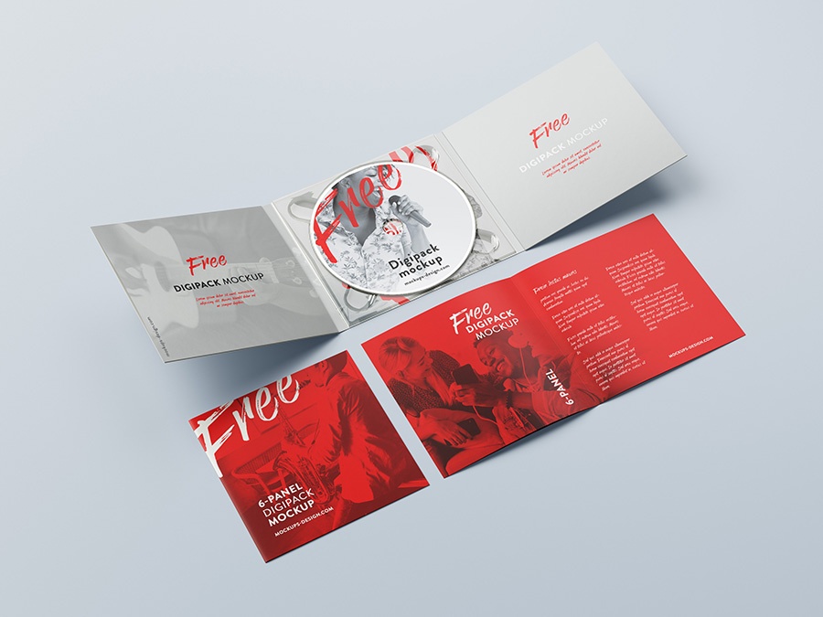 Мокап CD диска, диджипак PSD