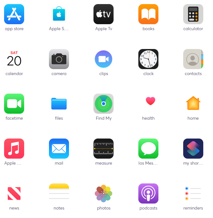 Иконки iOS 14 (SVG, PNG)