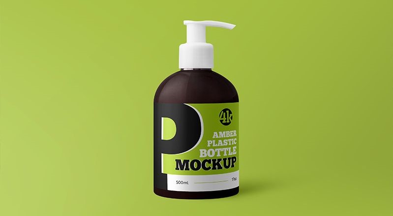 Мокап бутылки с дозатором PSD