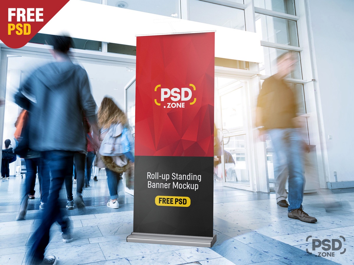 Мокап ролл-апа PSD