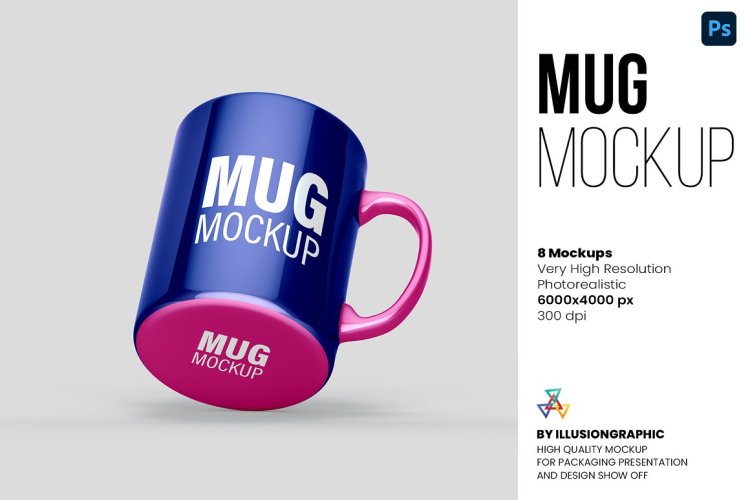 Мокап кружки PSD