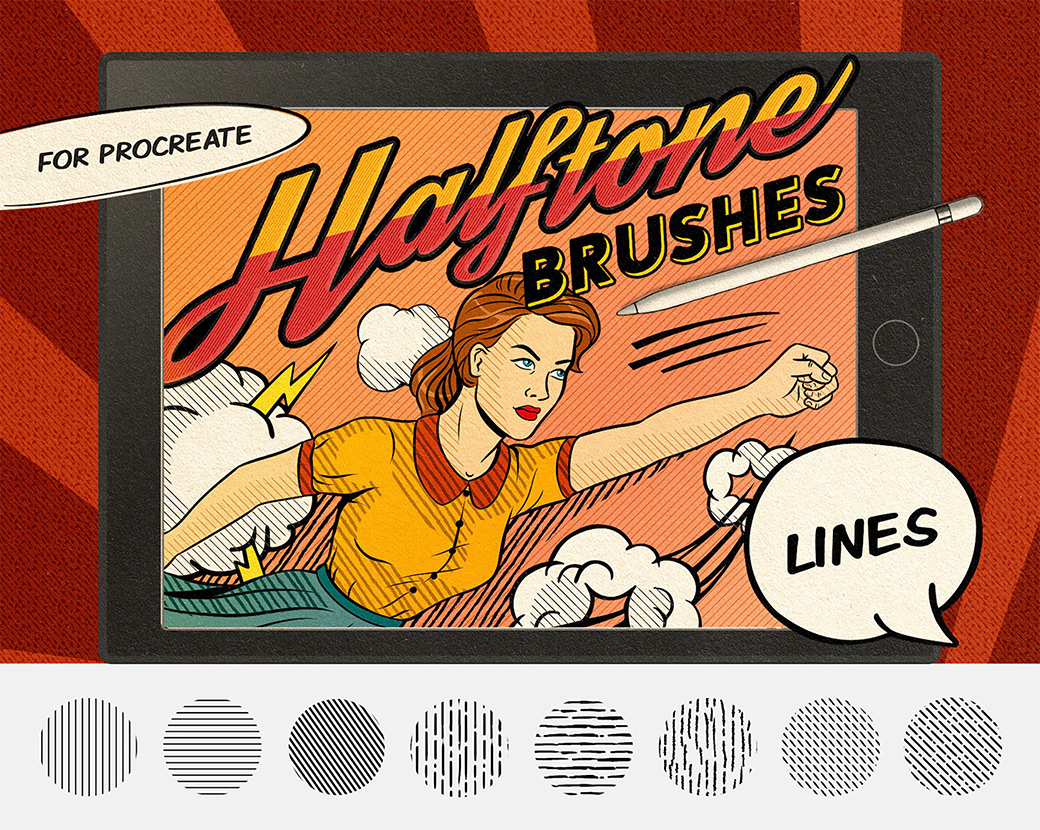 Кисти COMICS HALFTONE PROCREATE