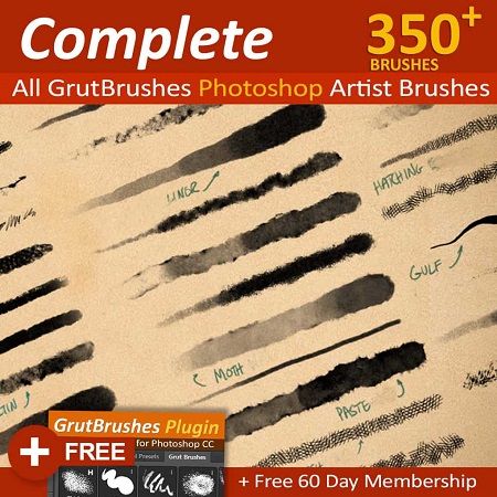 Кисти GrutBrushes Art Brushes для Photoshop