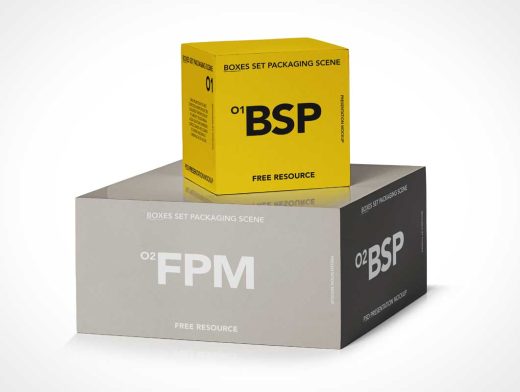 Мокап коробок PSD