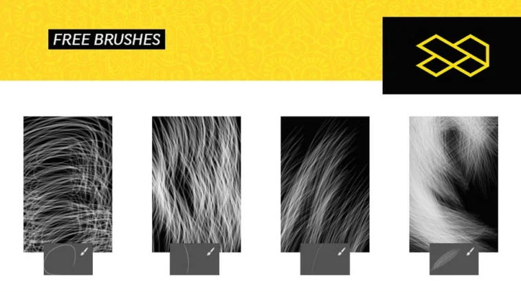 Набор кистей волос Photoshop (ABR)