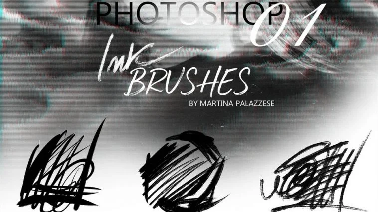 Набор кистей тушь для Photoshop (ABR)
