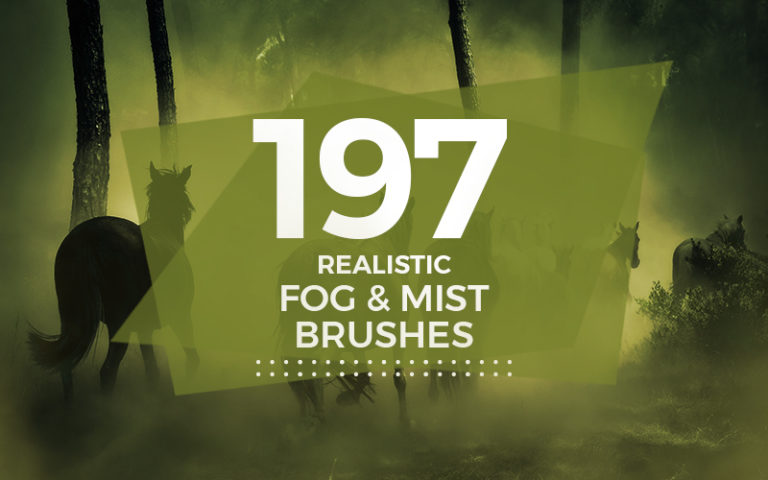 Набор 197 кистей тумана и мглы Photoshop (ABR)