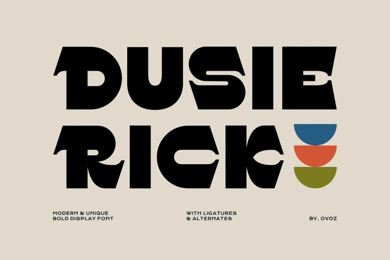 Шрифт Dusie Rick