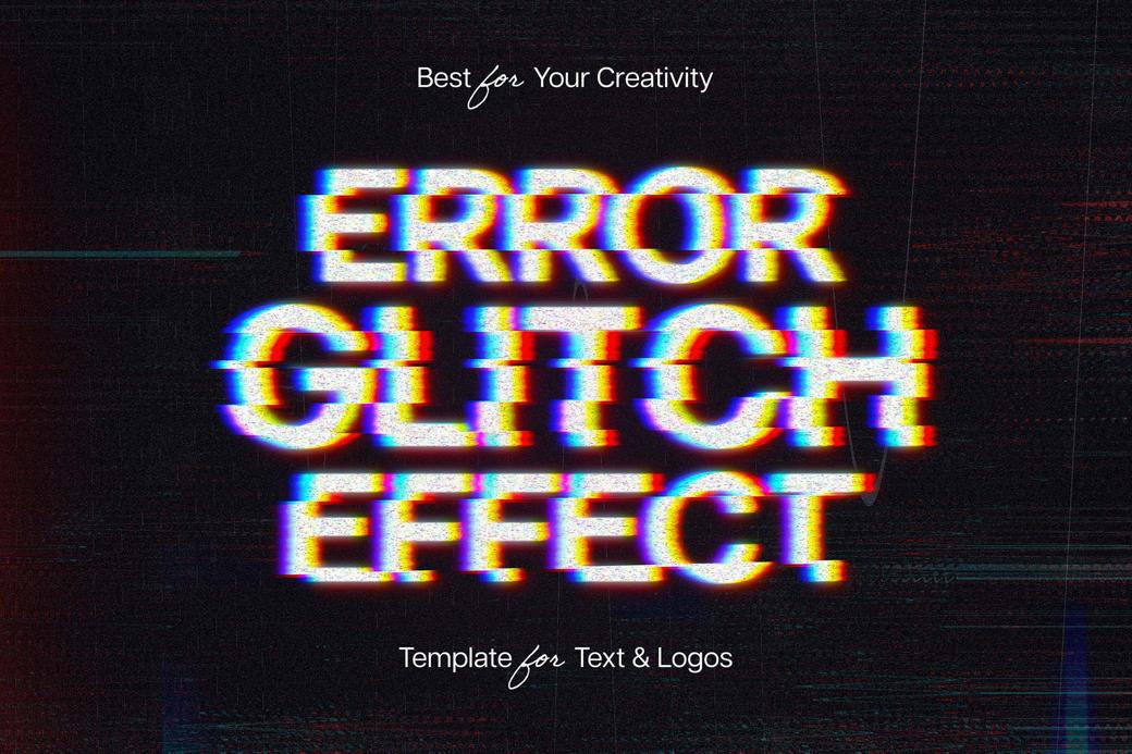 Эффект на шрифт ERROR GLITCH TEXT