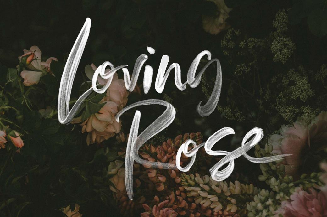 Шрифт LOVING ROSE WATERCOLOR