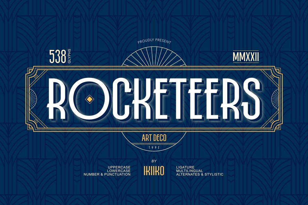 Шрифт ROCKETEERS — ART DECO