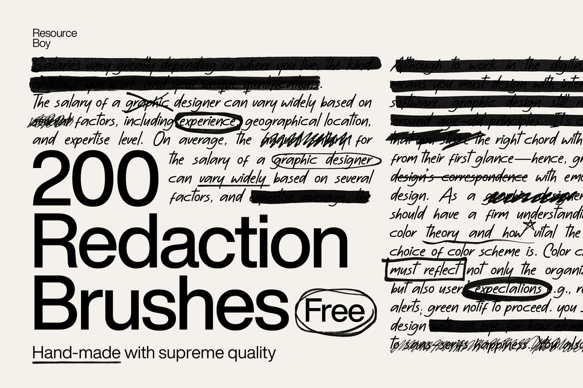 Набор кистей "Artistic Redaction Brushes" Photoshop