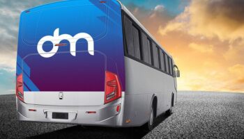 Мокап рекламы на автобусе PSD