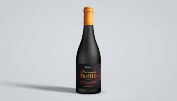 Мокап бутылки вина PSD
