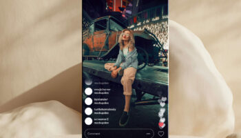 Мокап прямая трансляция Instagram PSD