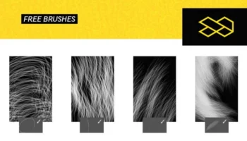 Набор кистей волос Photoshop (ABR)