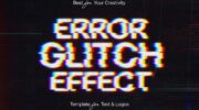Эффект на шрифт ERROR GLITCH TEXT