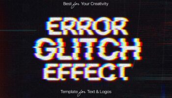 Эффект на шрифт ERROR GLITCH TEXT